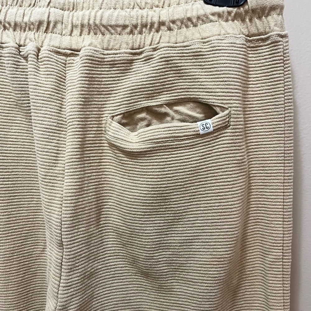 SVRN Code Beige Ribbed Joggers Size Boys Large - Picture 4 of 9